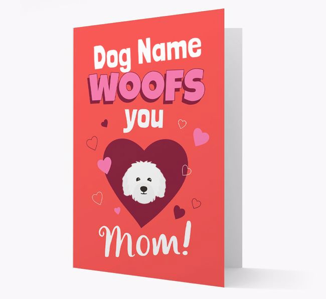 'I Woof You Mom' - Personalized {breedFullName} Card 